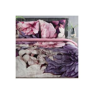 Reina23 fodrokkal díszített pamut-szatén ágyneműhuzat Ibolyalila 220x200 cm - 70x80 cm 2db 131806719 - Ágynemű - ifjúsági és felnőtt