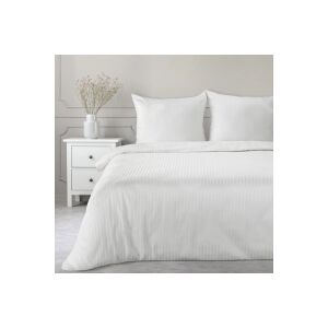Vera egyszínű csíkos pamutszatén ágynemű garnitúra Fehér 220x200 cm - 70x80 cm 2db 131807333 - Ágynemű - ifjúsági és felnőtt