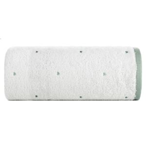 Baby60 szivecskés gyerek törölköző Fehér/menta 70x140 cm