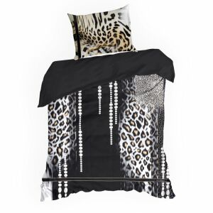 Eva22 mako-szatén ágyneműhuzat Fekete 220x200 cm - 70x80 cm 2db 143862216 - Ágynemű - ifjúsági és felnőtt