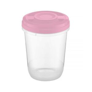 Recipient pentru alimente Ambition Smart 1L cu capac roz - Caserole