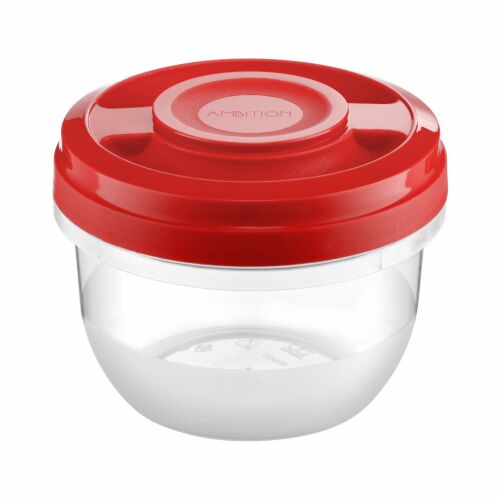 Recipient pentru alimente Ambition Smart 500ml cu capac roșu