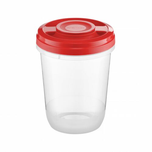 Recipient pentru alimente Ambition Smart 1L cu capac roșu