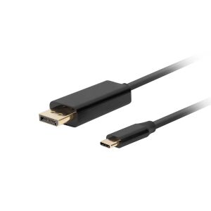 Adaptér USB C na DisplayPort Lanberg CA-CMDP-10CU-0005-BK Čierna 500 cm 131811070 - DisplayPort redukcie