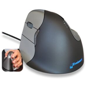 Evoluent VerticalMouse 4 Left z przykładem użycia, ergonomiczna mysz dla leworęcznych - Mysz