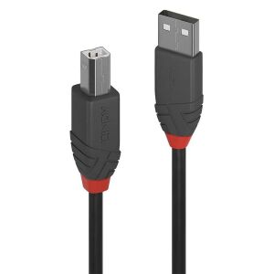 Kabel drukarkowy USB LINDY 2.0 A/M - USB B/M, Anthra Line 3m Czarny 131812779 - Kabel drukarki