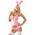 Obsessive Bunny Suit - Rosa Hasen Dessous mit Strapsbändern und Hasenohren