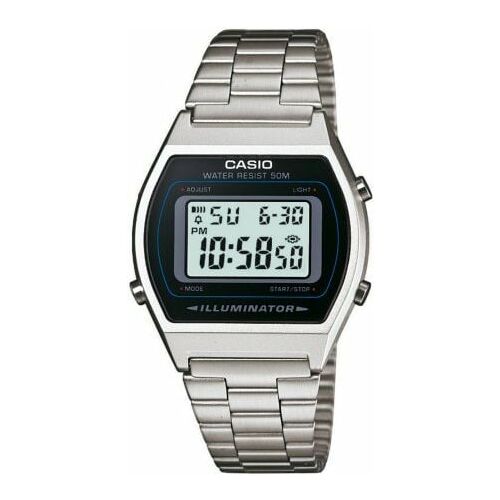 Casio B640WD-1AVEF Digitaluhr mit Edelstahlarmband, Unisex-Design, wasserabweisend