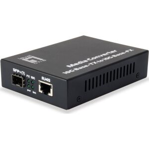 LevelOne GVT-0500 konvertor sieťovej kabeláže 10000 Mbit/s Čierna 131815680 - Média konvertory