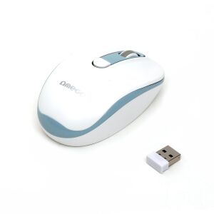 OMEGA MYSZ BEZPRZEWODOWA MOUSE WIRELESS 1000/1200/1600 DPI WHITE-BLUE [45863] 131816447 - Omega Mysz