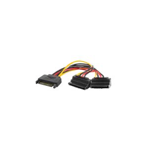 Lanberg kabel zasilający SATA - Molex M/F 15cm kątowy 131816738 - Kabel