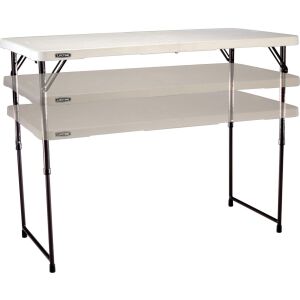Lifetime Összecsukható Fehér Asztal 122x91.5x61 cm, acél váz, HDPE asztallap - Kempingasztal