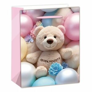Geschenktüte aus Papier mit Teddybär- und Ballondesign - Kunst & Hobby