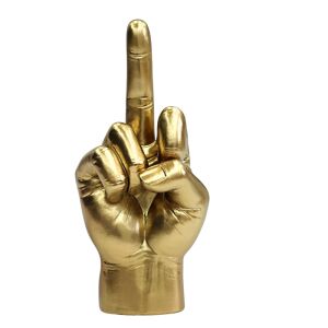 Sculptura, amuzanta, Middle Finger, din rasina, auriu, design indraznet,  ideala pentru cei care iubesc decoratiunile neconventionale si doresc sa aduca o nota de umor in spatiul lor 131845574 - Őszi dekorációs kellék