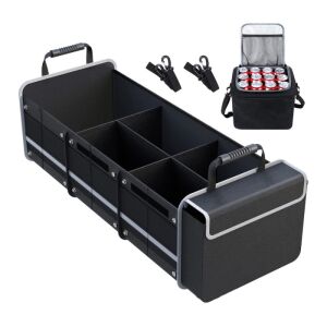 Organizator potbagaj, Carry more, Panza Oxford impermeabila, negru, Pliabil si usor de transportat, compartimente detasabile