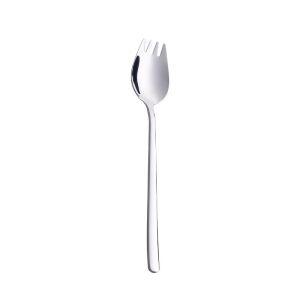 Furculingura magica din otel inoxidabil, tacam 2 in 1 furculita si lingura, accesoriubucatarie multifunctional, tacam ergonomic si usor de curatat, tacam inovator pentru servire eficienta