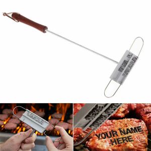 Stantator pentru carne gratar, Mindblower, fier, argintiu, 52 litere