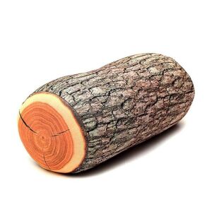 Perna decorativa, in forma de bustean, 36 x 16 cm