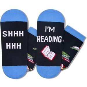 Vicces zokni, Shhhh I'm reading, Univerzális méret: 40-44, Puha és finom zokni 78% pamutból.