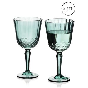 ELLA ZÖLD 4 darabos boros pohár szett 300ml