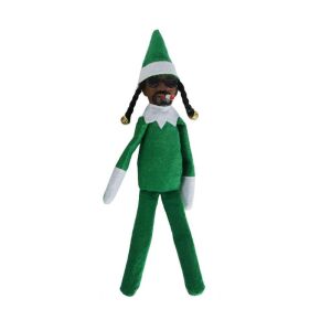 Vicces Elf Snoop baba, vicces otthoni dekoráció, szórakoztató játék viccekhez és csínyekhez