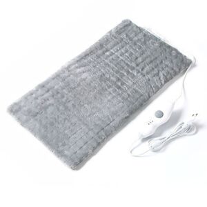 Covoras Electric, Extra Large, gri, Design cu fermoar, Fibre sintetice de inalta calitate pentru confort maxim, 60 cm x 30 cm, perfect pentru acoperirea extinsa