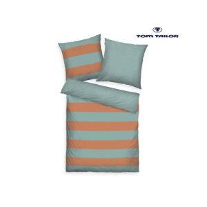 TOM TAILOR Bold Stripes korall és zsálya zöld ágynemű szett - Tom Tailor