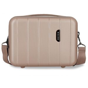 MOVOM Wood Champagne utazó kozmetikai tok elölnézet - Öltözködés kiegészítő