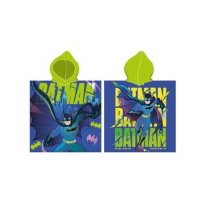Carbotex Batman pamut poncsó, kék kapucnis törölköző Batman mintával - Batman
