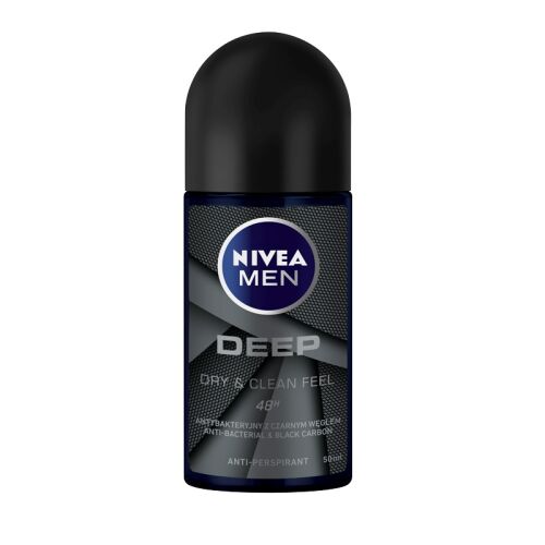 Nivea Men Deep Antiperspiráns Golyós Dezodor, 50ml, 48 órás védelem