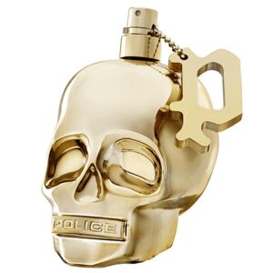 Police To Be Born To Shine Apă de toaletă 125ml pentru bărbați, sticlă aurie în formă de craniu - Parfum pentru bărbați