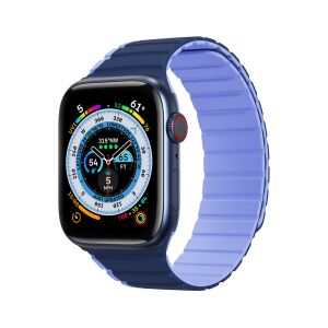 Magnetyczny pasek Dux Ducis do Apple Watch, niebieski, na białym tle - Pasek do inteligentnego zegarka