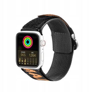 Dux Ducis Strap (Outdoor Version) pasek Apple Watch Ultra, SE, 9, 8, 7, 6, 5, 4, 3, 2, 1 (49, 45, 44, 42 mm) nylonowa opaska bransoleta czarno-pomarańczowy 137575311 - Pasek do inteligentnego zegarka