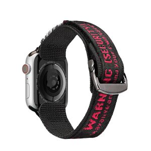 Dux Ducis Strap (Outdoor Version) pasek Apple Watch Ultra, SE, 9, 8, 7, 6, 5, 4, 3, 2, 1 (49, 45, 44, 42 mm) nylonowa opaska bransoleta czarno-czerwony 131886924 - Pasek do inteligentnego zegarka