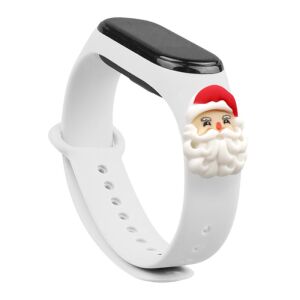 Xiaomi Mi Band 3/4 Weißes Weihnachten Weihnachtsmann Silikonarmband - Xiaomi Smartes Uhrenarmband