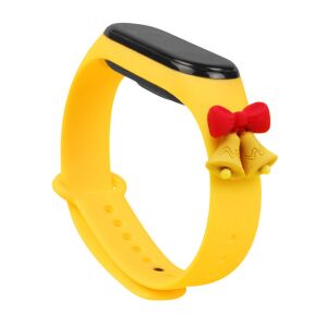 Xiaomi Mi Band 6/5 gelbes Weihnachtsglocken Silikonarmband - Xiaomi Smartes Uhrenarmband