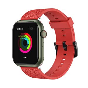 Apple Watch Pánt PIROS (7/6/5/4/3/2/SE - 45/44/42mm) - Elegáns Óraszíj Karkötő Stílusban 131900625 - Okosóra szíj