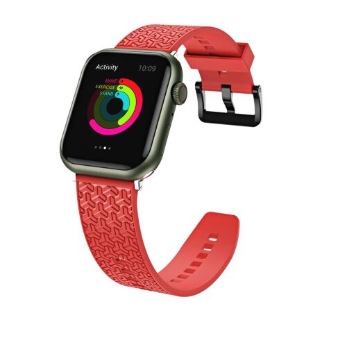 Watch Strap Y pasek do Apple Watch 7 / 6 / 5 / 4 / 3 / 2 / SE (41 / 40 / 38mm) opaska bransoleta do zegarka czerwony 131900694