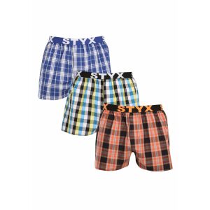 3PACK férfi bő szárú boxeralsók Styx sportos gumipánt többszínű (3B102426) XL 131907451 - Férfi ruházat
