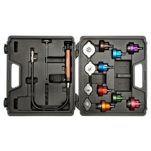 YATO 14 darabos hűtőrendszer nyomásmérő készlet autóipari hűtőrendszerek diagnosztizálásához - Yato