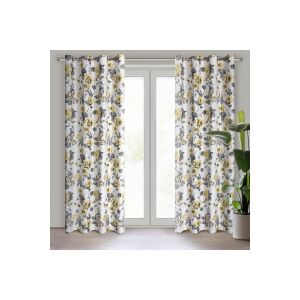 Delia virágos sötétítő függöny Fehér 140x250 cm