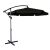 Black cantilever garden parasol, large folding umbrella