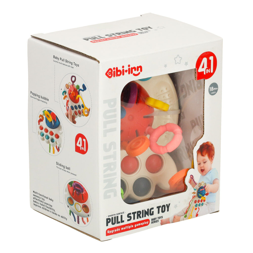 Montessori szenzoros játék babáknak zsinórok gombok gyöngyök