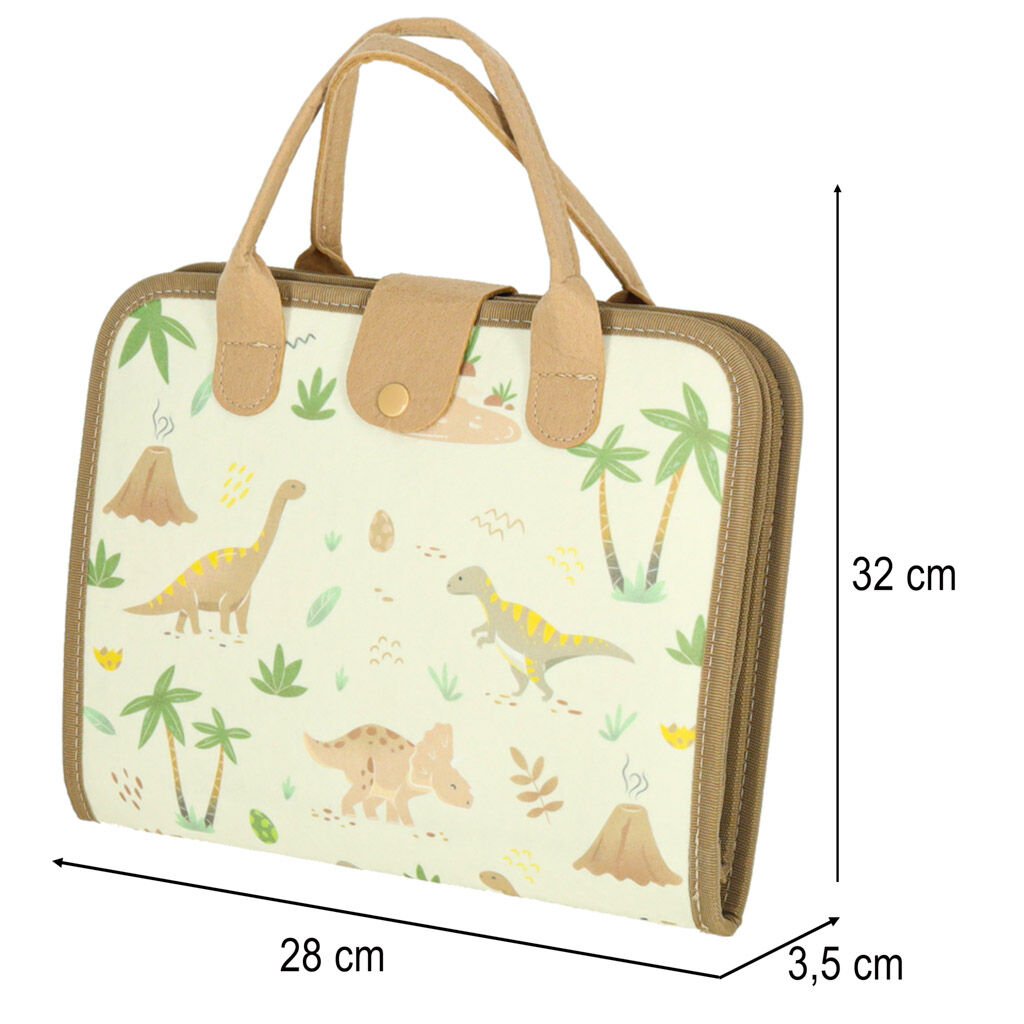 Érzékszervi szenzoros montessori manipulatív tábla dinoszaurusz eset