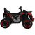 Oldalnézet a piros és fekete gyermek elektromos quad bike-ról