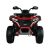 Elölnézet a piros, 4x4-es akkumulátoros gyermek quad