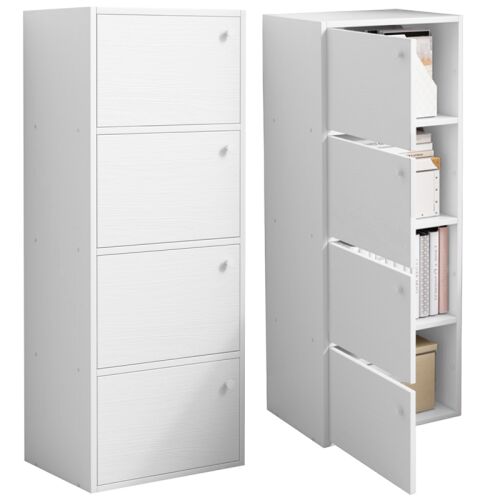 Dulap modern alb cu rafturi deschise pentru depozitare