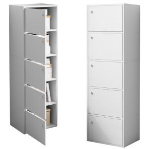 NOWOCZESNA POJEMNA KOMODA SZAFKA DUŻA BIAŁA SKANDYNAWSKI LOFT RETRO 139895587 - Meble do holu wejściowego