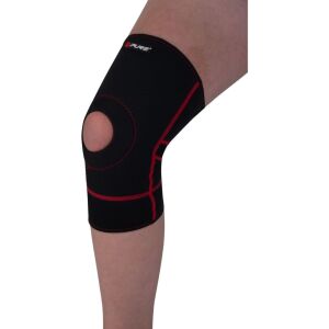 Kniebandage mit Patellaöffnung – Pure 2 Improve | Größe L | Schwarzes Neopren