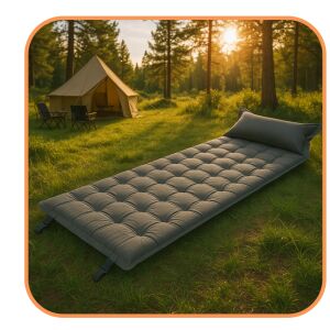 Springos selbstaufblasende Campingmatte mit Kissen im Außenbereich - Campingmatten